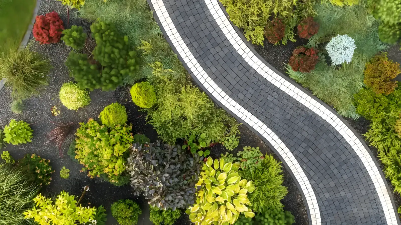 Paver pathway design at a residential property in Tampa